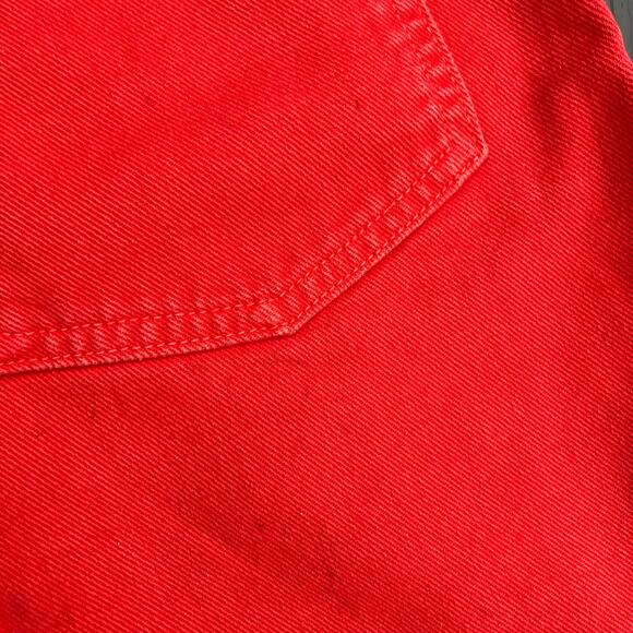 Vintage 90s cherry red high waisted shorts cotton Bongo by Gene Montesano size 9 - Picture 10 of 13
